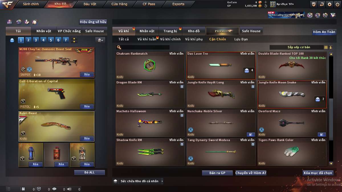 shop acc cf uy tin gia re